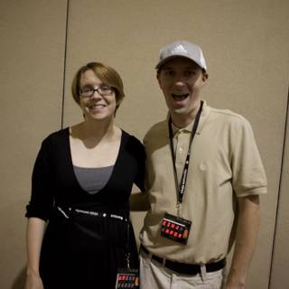 Smiling Couple in Defcon 17 Baseball Caps