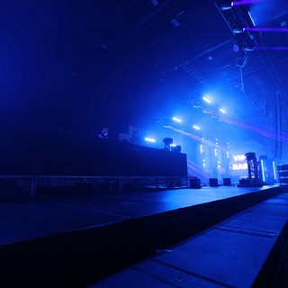 Blue Haze Over Empty Dance Floor at Wobbleland
