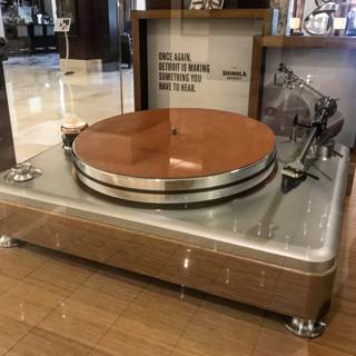 Vintage Turntable Tabletop at a Store in Detroit