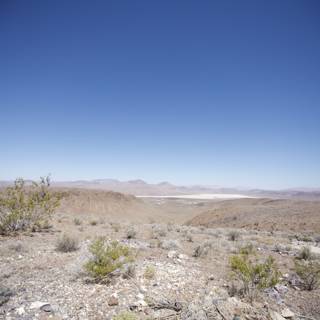 A Scenic View of the Desert from a Hilltop