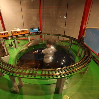 Interactive Model Train Display with Thomas Engine and Coaches