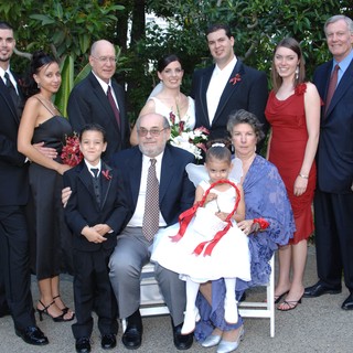 Family Portrait at an Outdoor Wedding Celebration