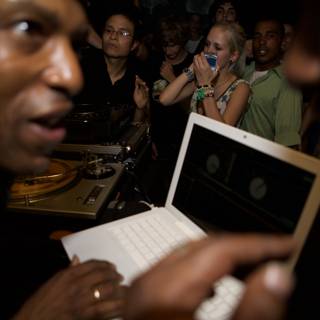Laptop DJ at the Nightclub