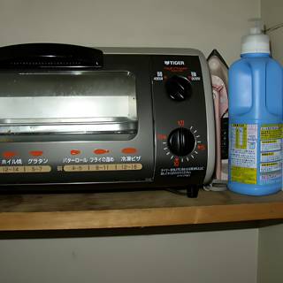 Compact Toaster Oven on Shelf