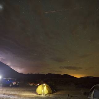 Night Sky Illuminates Mountain Tent