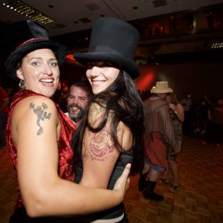 Tattooed Ladies at the Hat Party