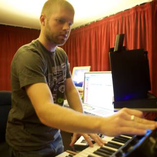 Morgan Page Produces Electronic Beats on His Keyboard in 2010