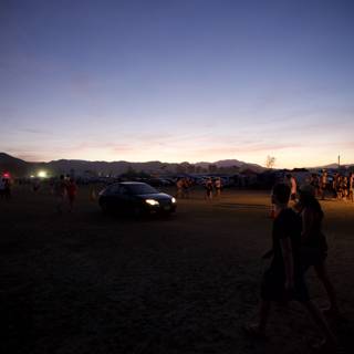 Dusk at Coachella Music Festival