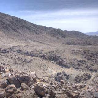 View of the Vast and Rugged Desert Terrain