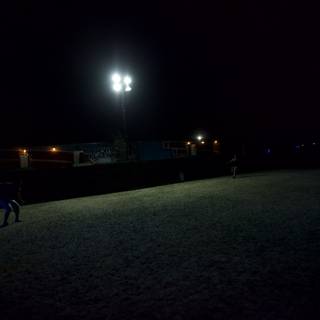 Nighttime Soccer Game under the Stars