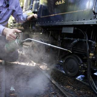 Steam Power at Work: Oiling the Mighty Locomotive