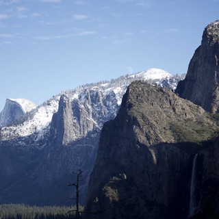 Winter Morning in Yosemite Valley with Snow-Capped Peaks