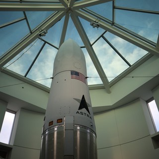 Astra Rocket Display Under Glass Skylight Structure