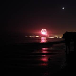 Fourth of July Fireworks by the Ocean