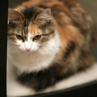 Calico Cat Taking a Rest