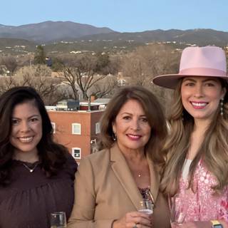 Three Women Enjoy the Scenery in Santa Fe