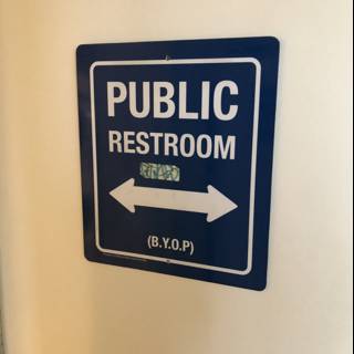 Restroom Directional Sign