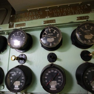 Vintage Naval Flooding Control Station Panel No. 4