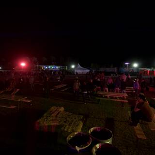 Nighttime Crowd at Outdoor Event
