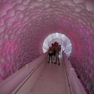 A Tunnel of Pink Balloons