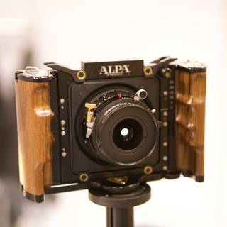 Vintage Camera with Wooden Handles