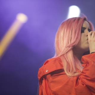 Pink-Haired Performer Takes the Stage