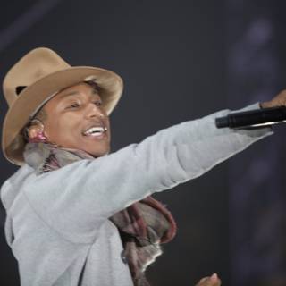 Pharrell Williams Rocks London Olympics in Cowboy Hat