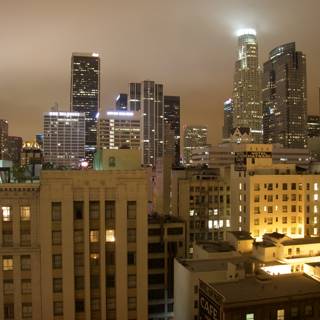 Glowing Metropolis at Night