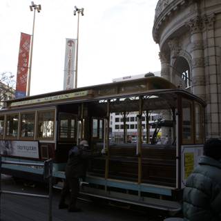Parked Trolley Car in the Civic Center