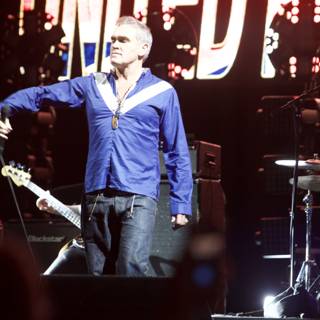Morrissey Rocks the Stage in Blue