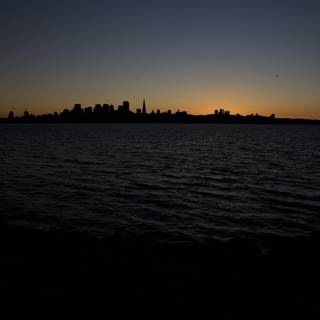 San Francisco Bay Sunset Silhouette