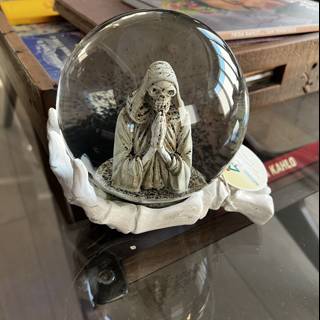 Skeleton Bride in Glass Globe