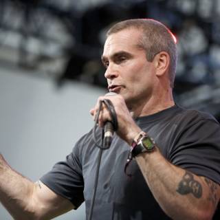 Henry Rollins Takes the Stage with Microphone in Hand at Coachella 2009