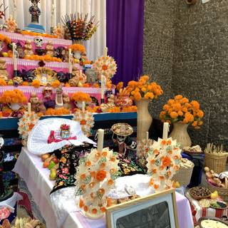Stunning flower arrangements at a Mexican church