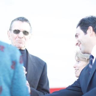 Leonard Nimoy in Classic Sunglasses and Suit