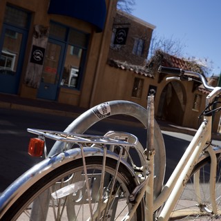 Vintage Bicycle on Santa Fe Plaza Sidewalk