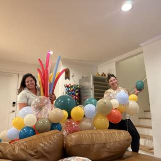 Balloon Bonanza in the Living Room