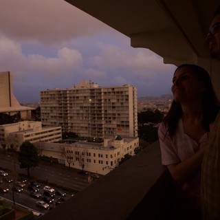 Twilight Cityscape from Hotel Balcony in San Francisco