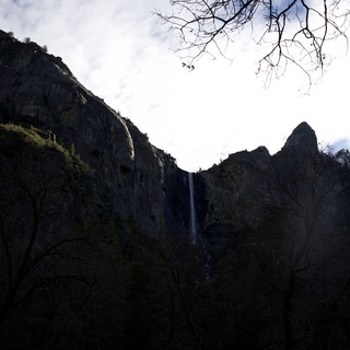 Bridalveil Fall Through Shadows in Winter Yosemite
