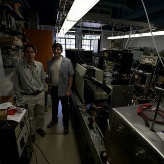 Two Men in a High-Tech Laboratory