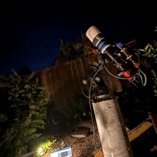 Backyard Astrophotography Setup at Twilight