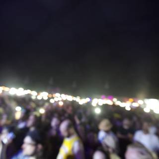 Blurry Night Sky Concert Crowd
