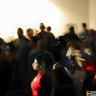 Blurred Crowd at Nightclub