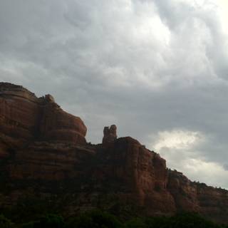 Red Rocks and Cloudy Skies
