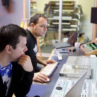 In the Zone: Two Men Focused on Music Production