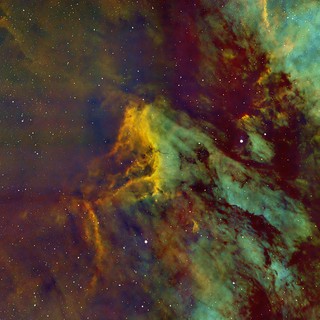 IC5070 Pelican Nebula in Narrowband SHO Palette