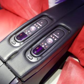 Seat Back Controls on a White Knight Two Flight