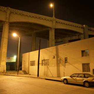 Night Drive Under the Overpass