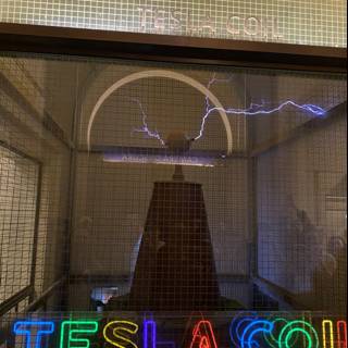 Tesla Coil Illuminates Modern Art Museum