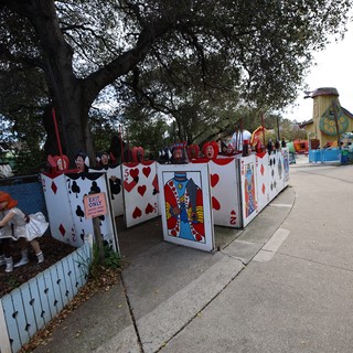 Alice in Wonderland Halloween Display at Theme Park